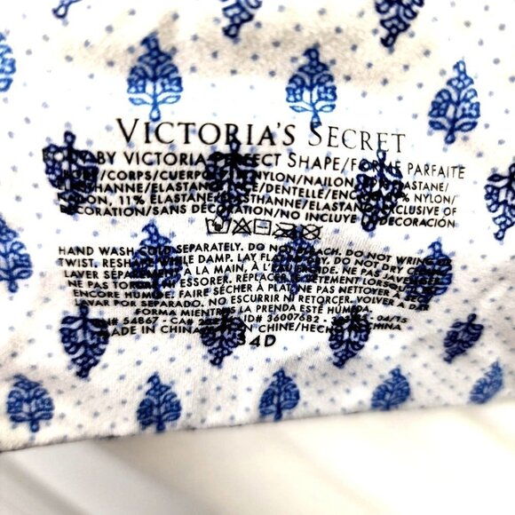 Victoria's Secret Body by Victoria Perfect Shape Blue Paisley 34D - Picture 5 of 6